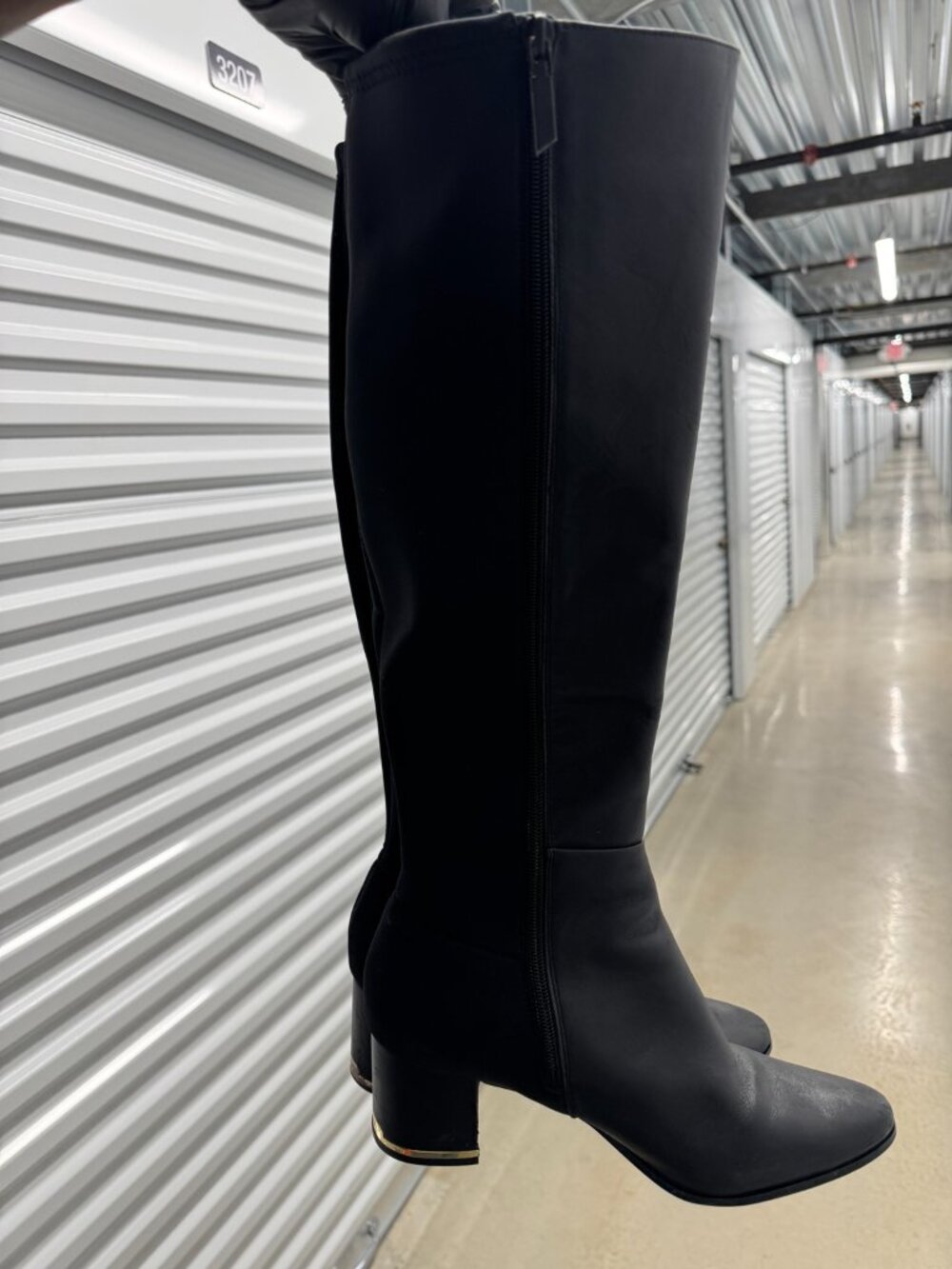 Calvin Klein black tall knee-high boots in women’s size 10M